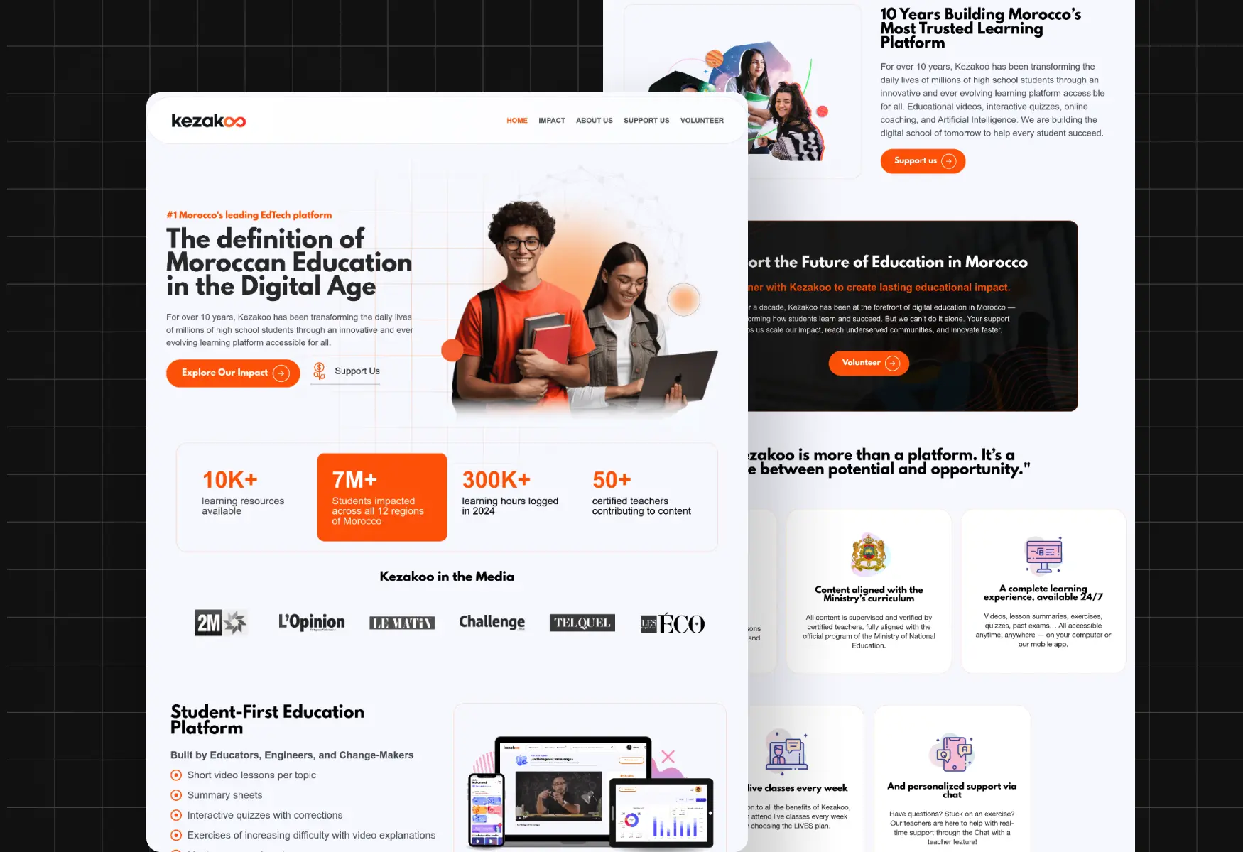 E-learning Company Website Design Project - Modern Web Design Morocco